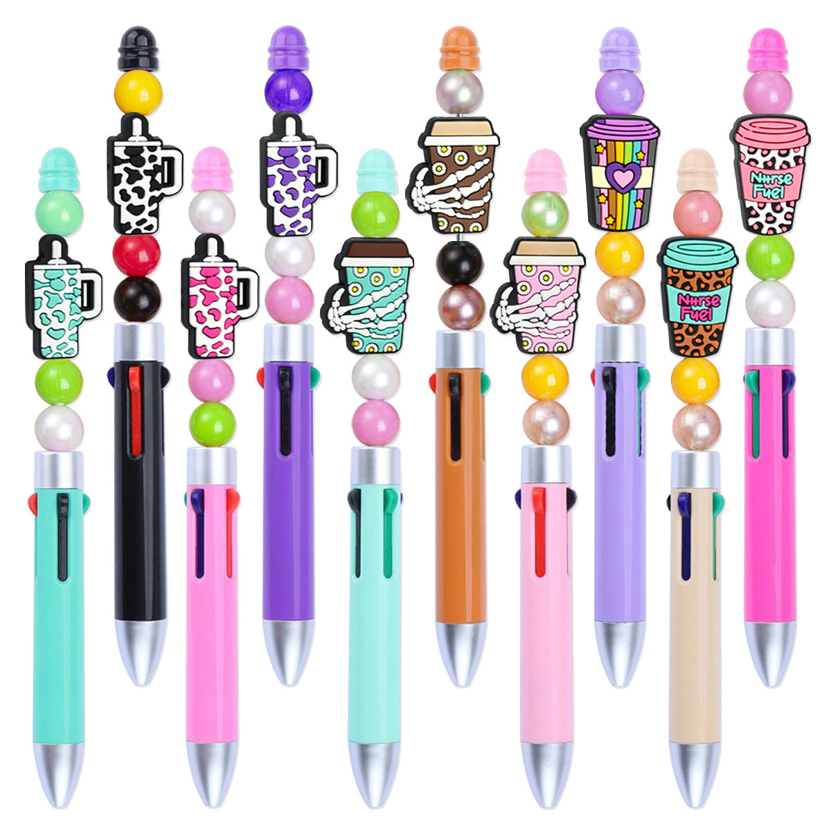 Wholesale Random100pcs/pack DIY Leopard Print Series High-Value Beaded Pen